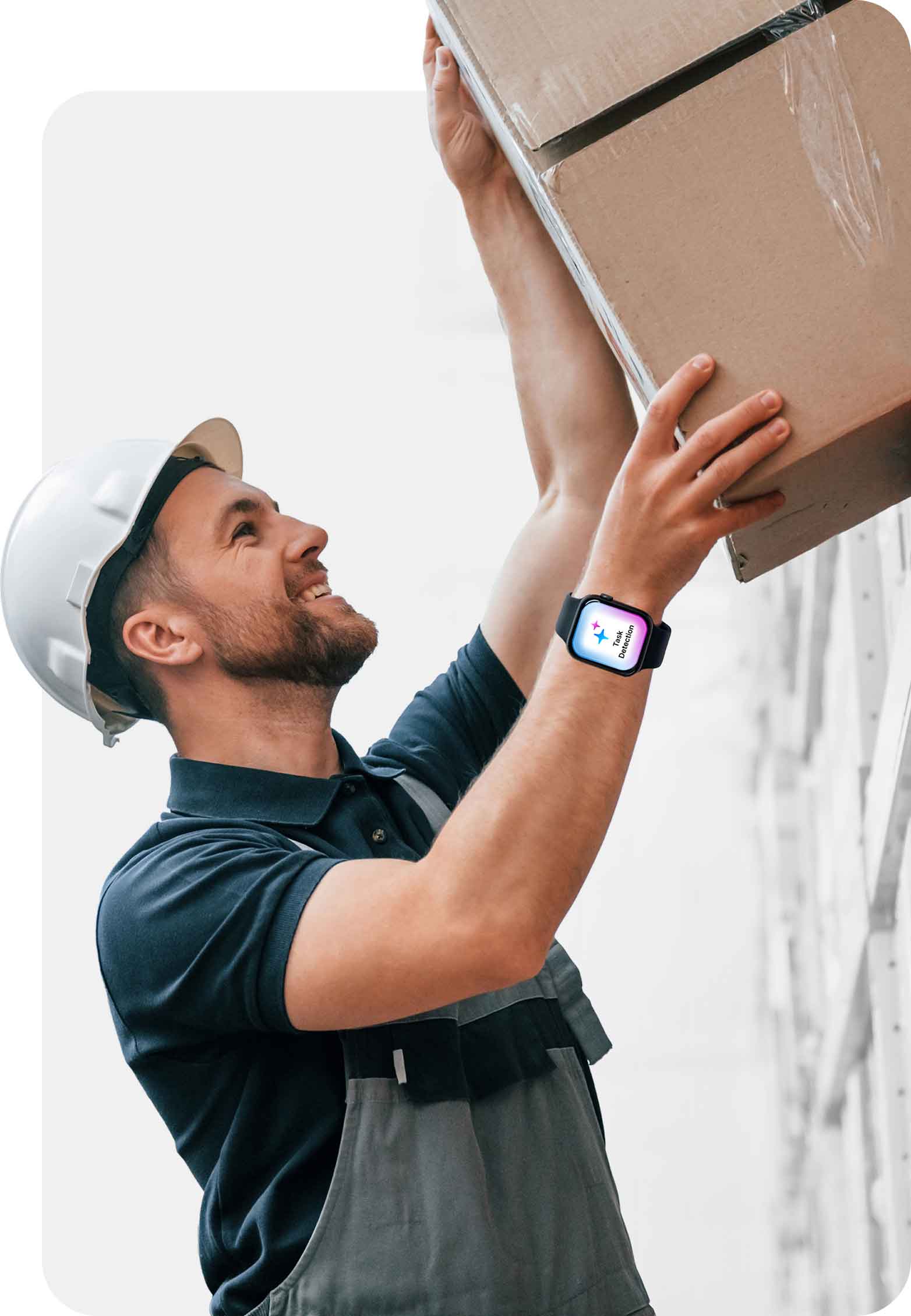 Hands-free productivity. Our smart wearables automatically track every movement and log tasks in real-time, letting logistics teams focus on the heavy lifting.