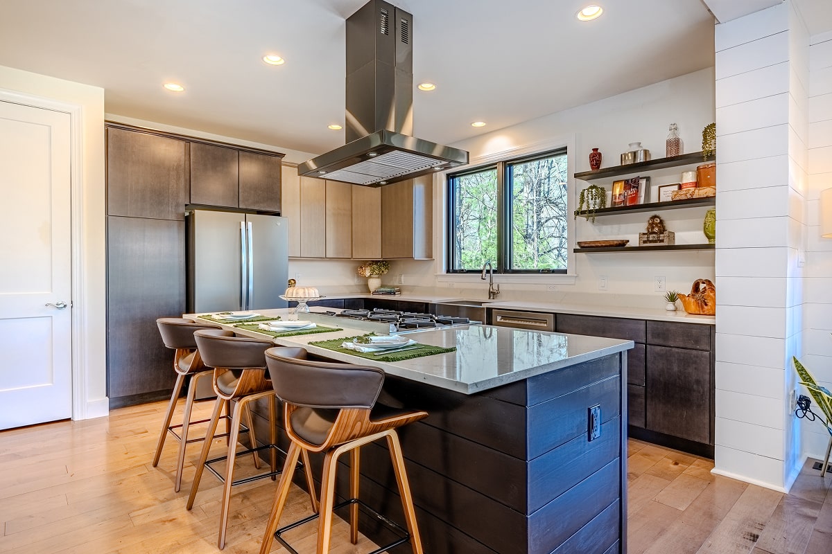 Modern kitchen in modular home
