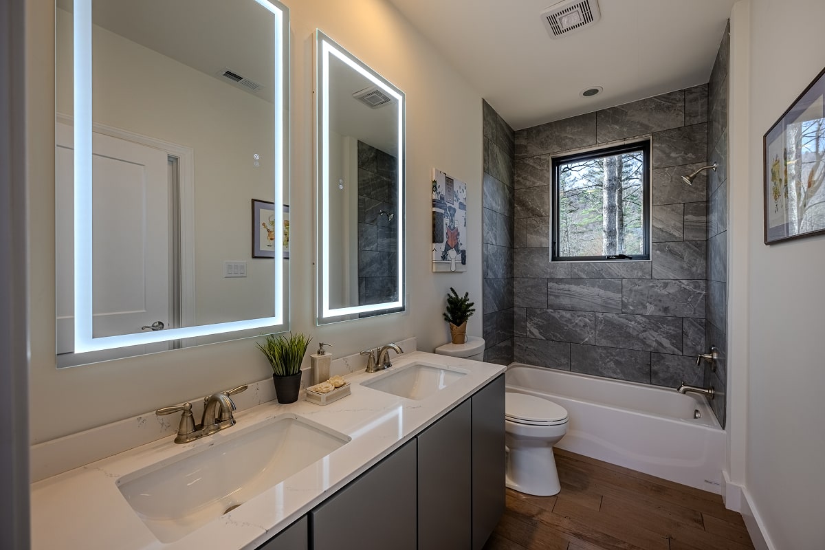 Modern bathroom in modular home