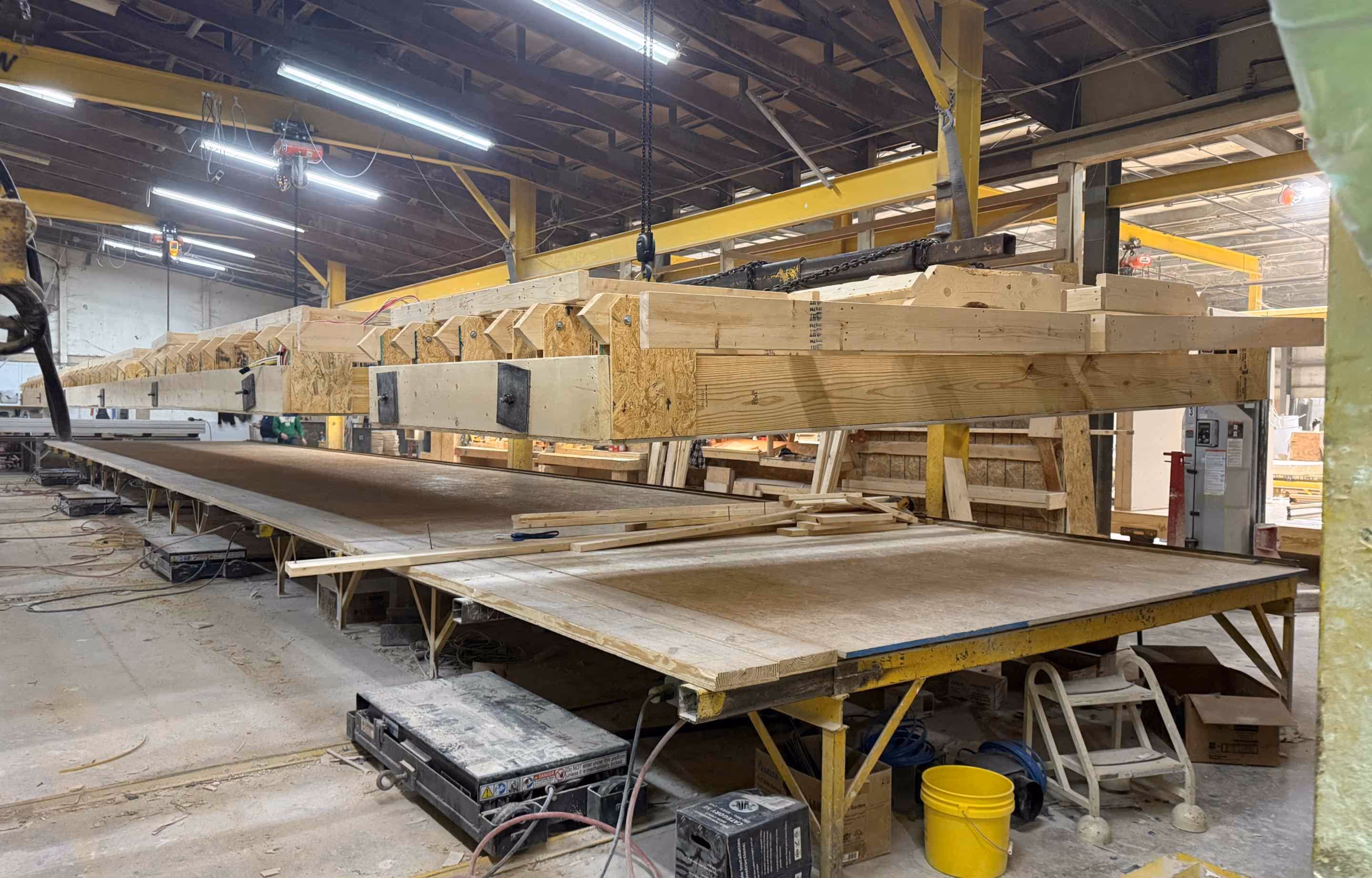 Area in modular construction plant