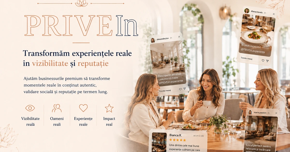 PRIVEin transforms the real experiences of premium businesses into visibility, authentic content, and reputation.