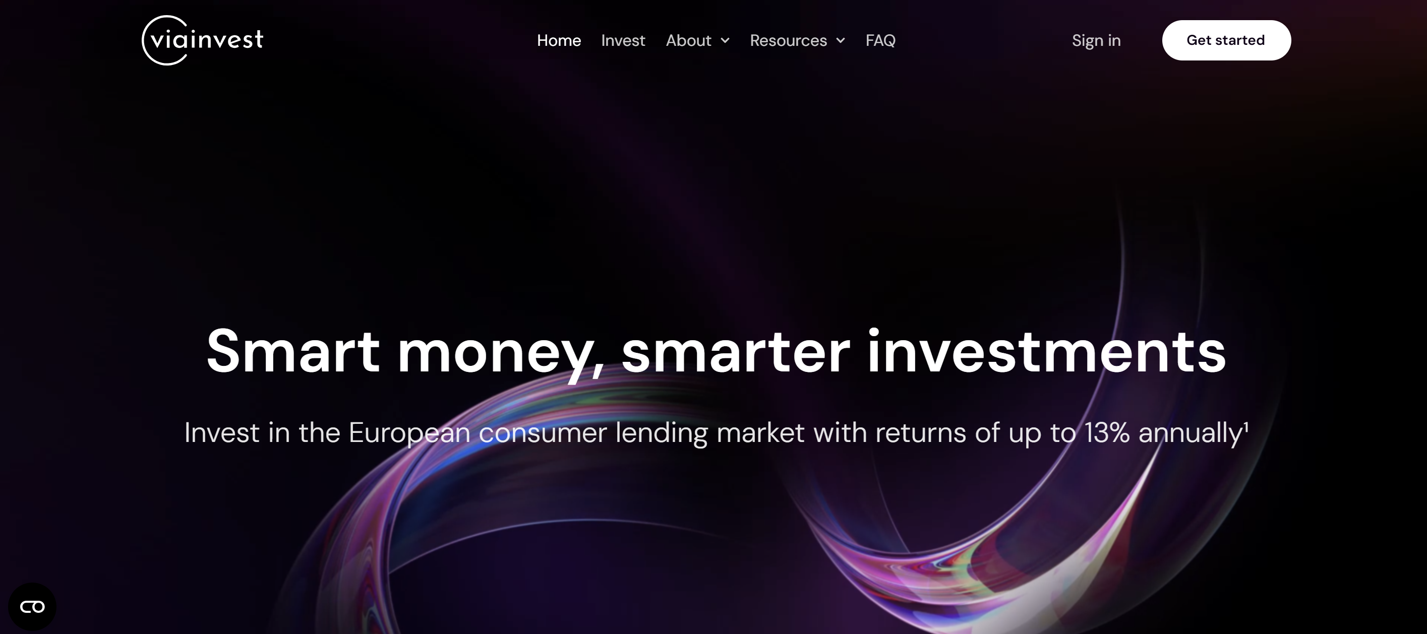 Página principal da Viainvest