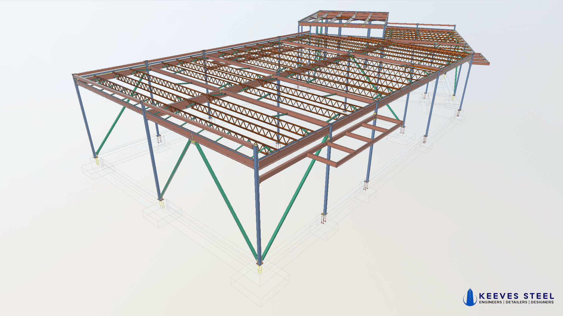 Side view of The Hamptons at night