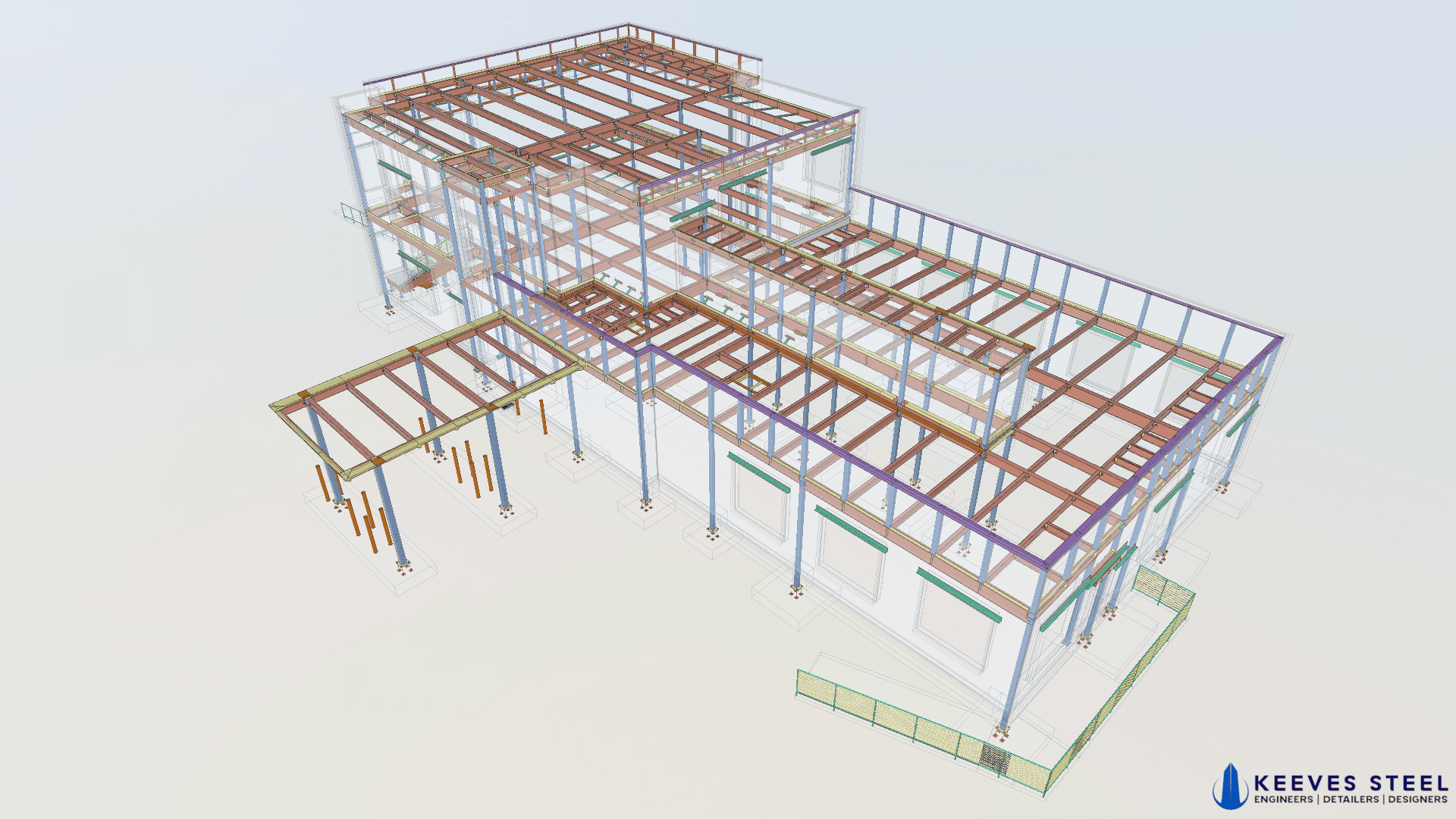 Side view of The Hamptons at night