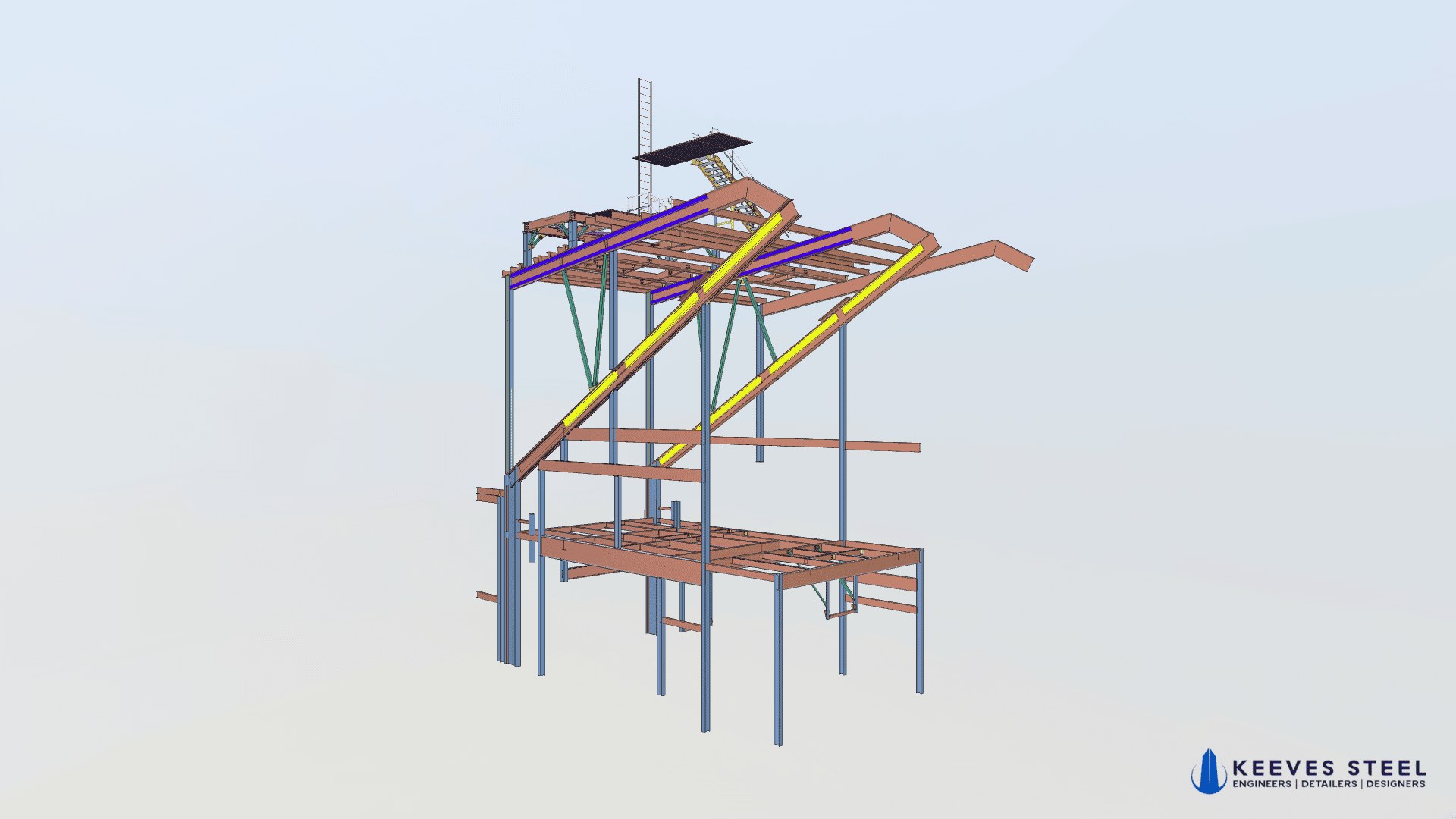 Side view of The Hamptons at night