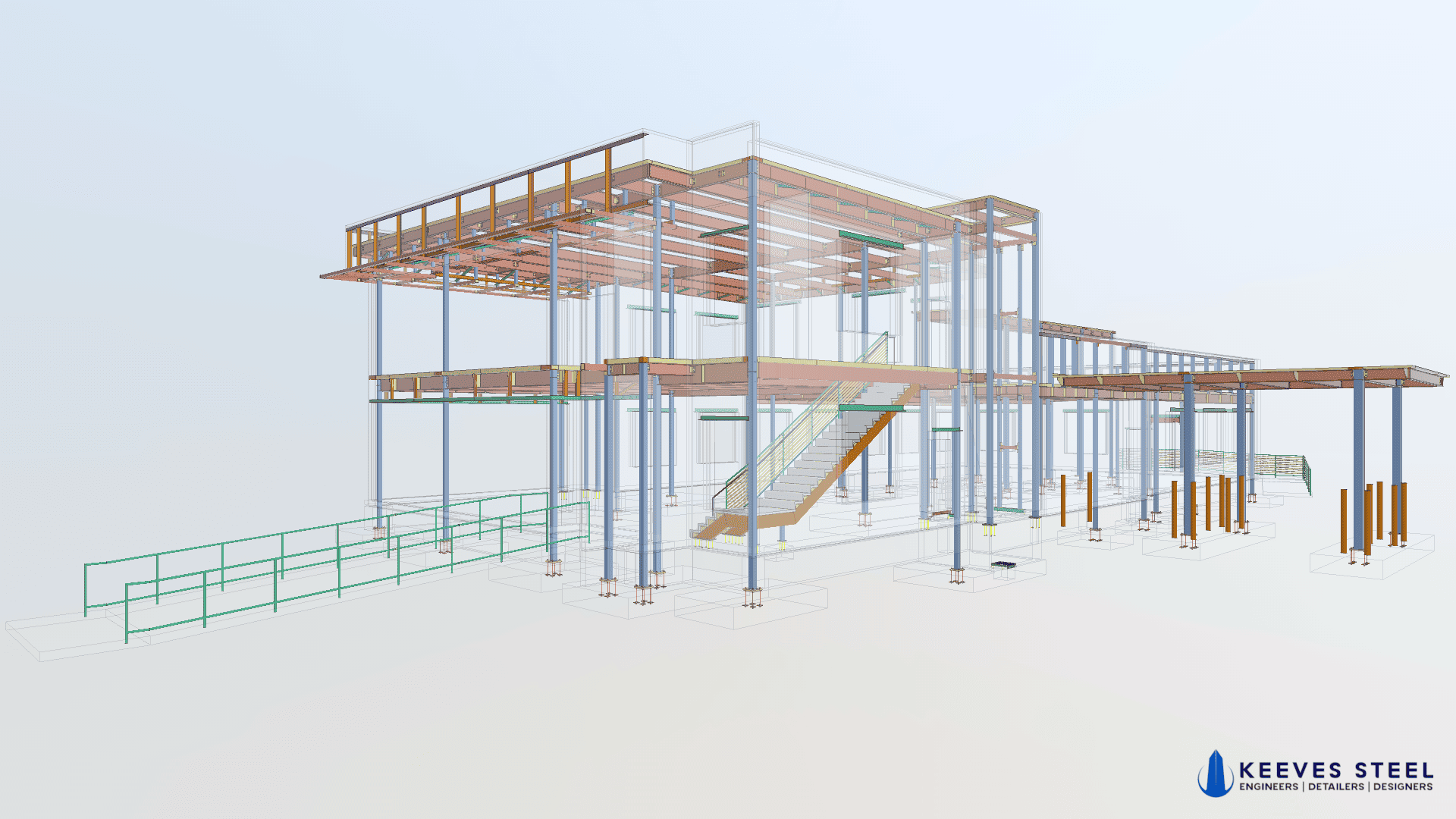 Side view of The Hamptons at night