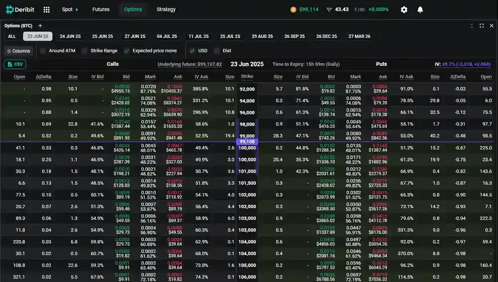 Deribit Options