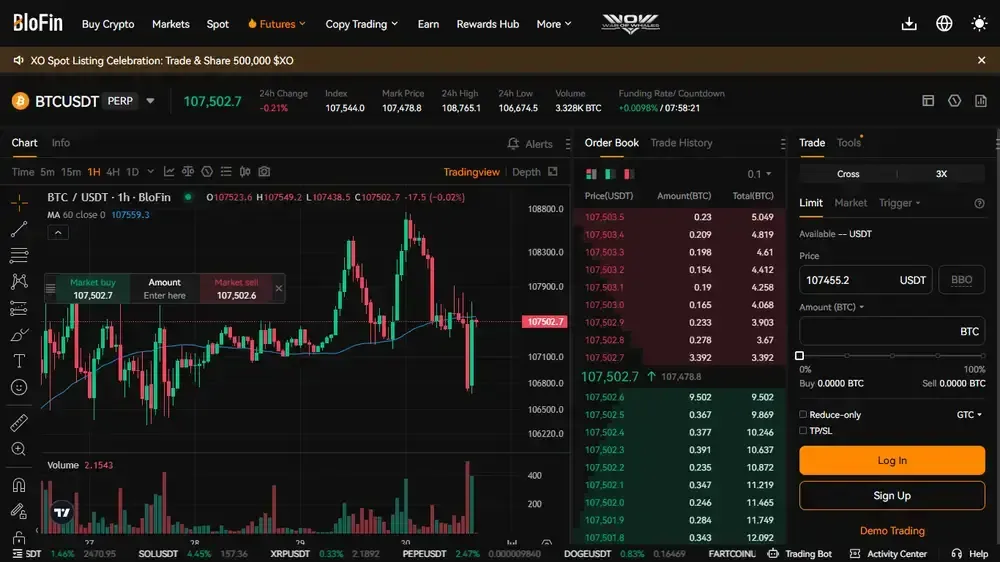 BloFin No KYC Perps