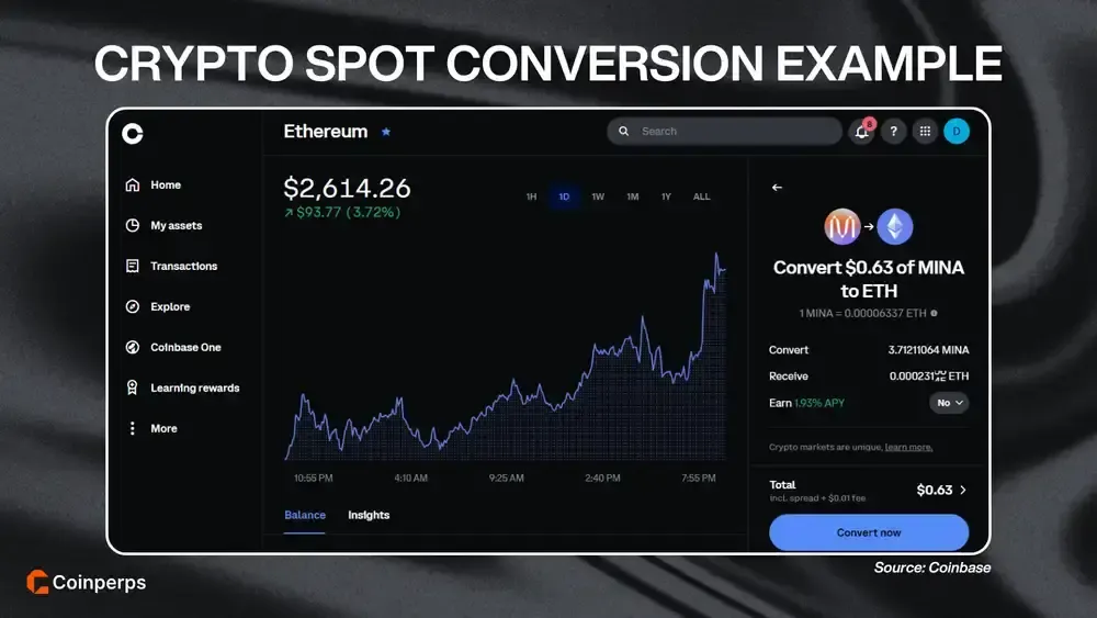 Crypto Spot Conversion Example