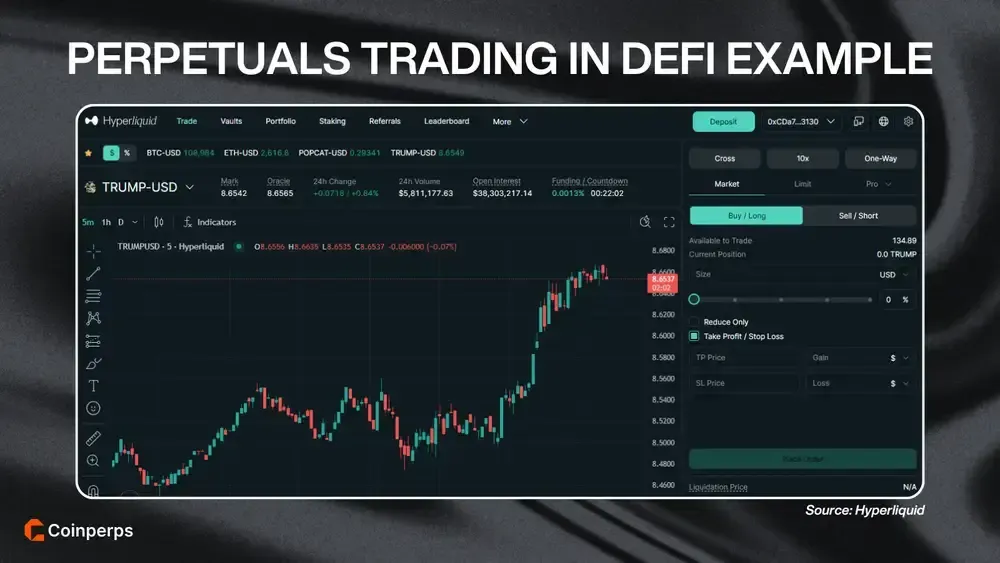 Perpetuals Trading in DeFi Example