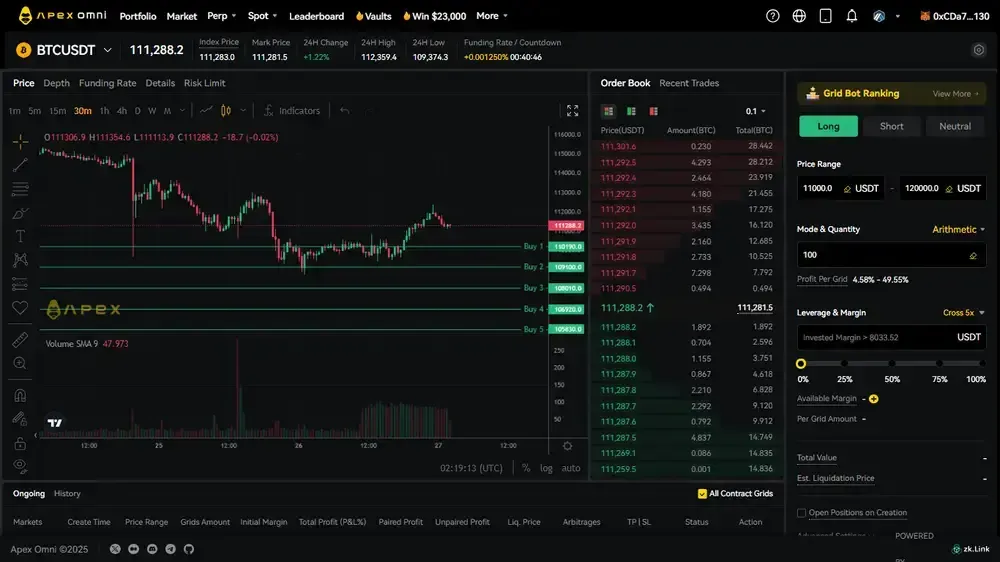 ApeX Omni Grid Bot