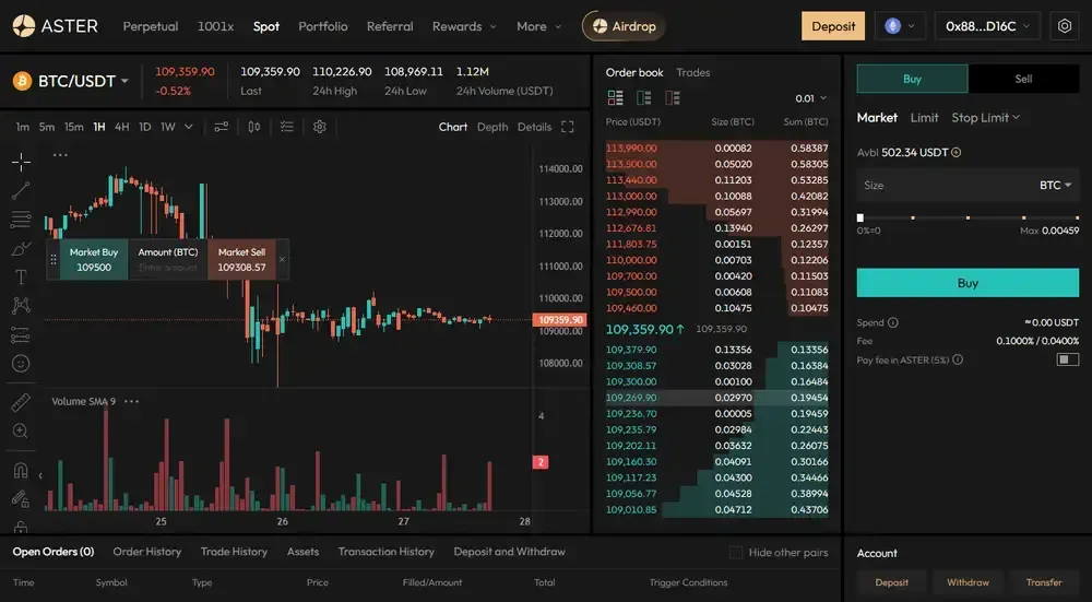 How to Trade on Aster DEX