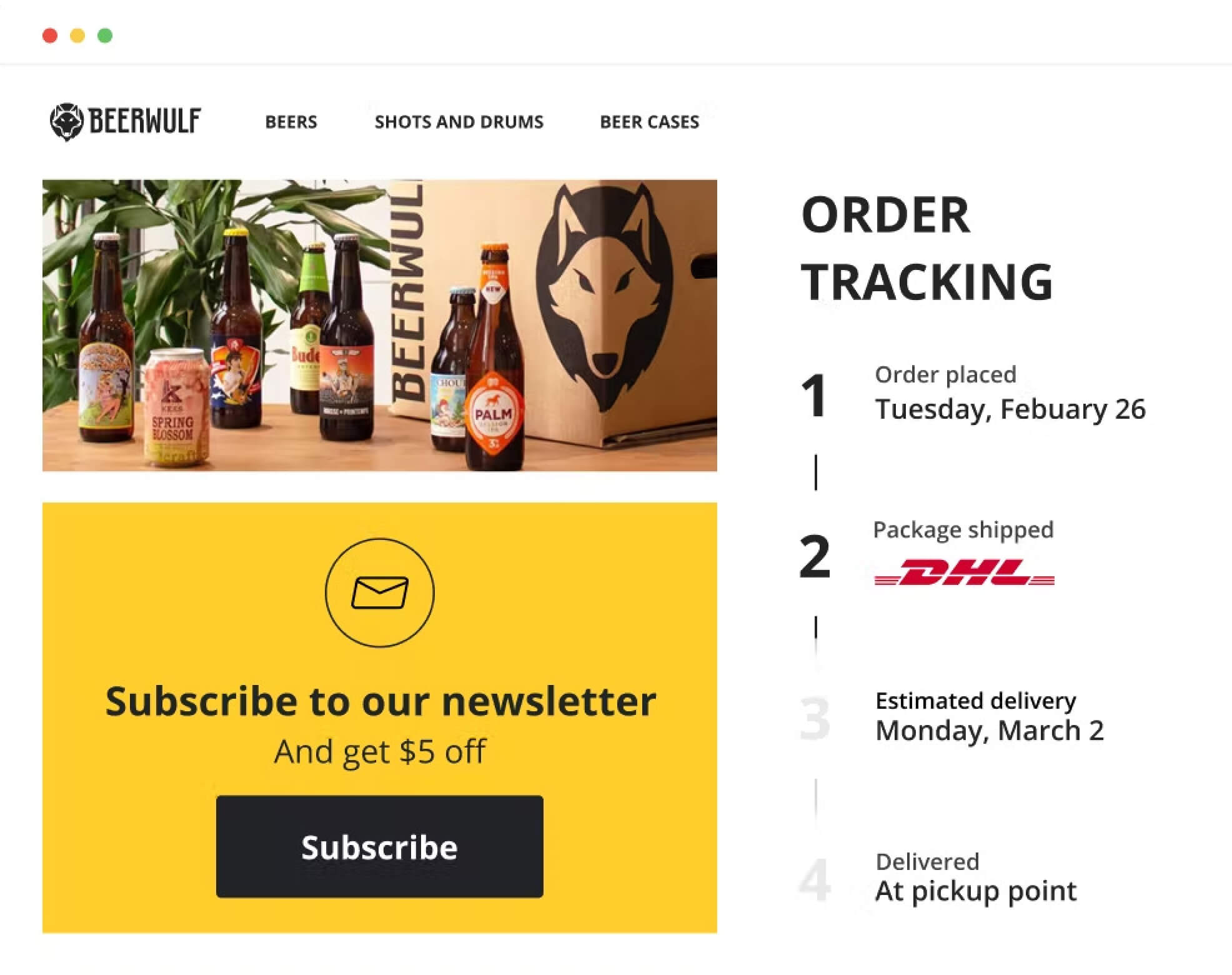 Order Tracking Example