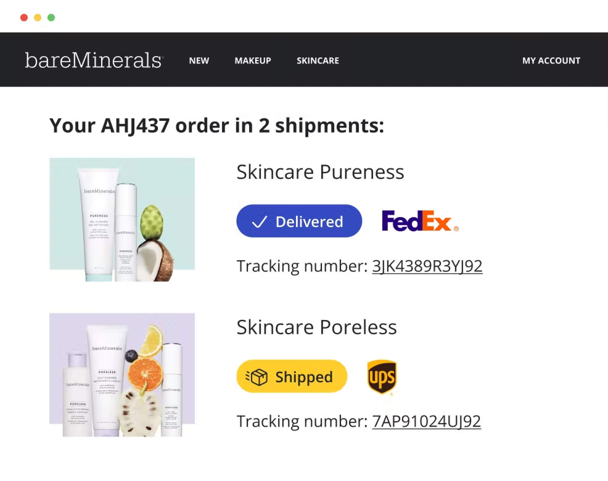 Order Trackibg Example