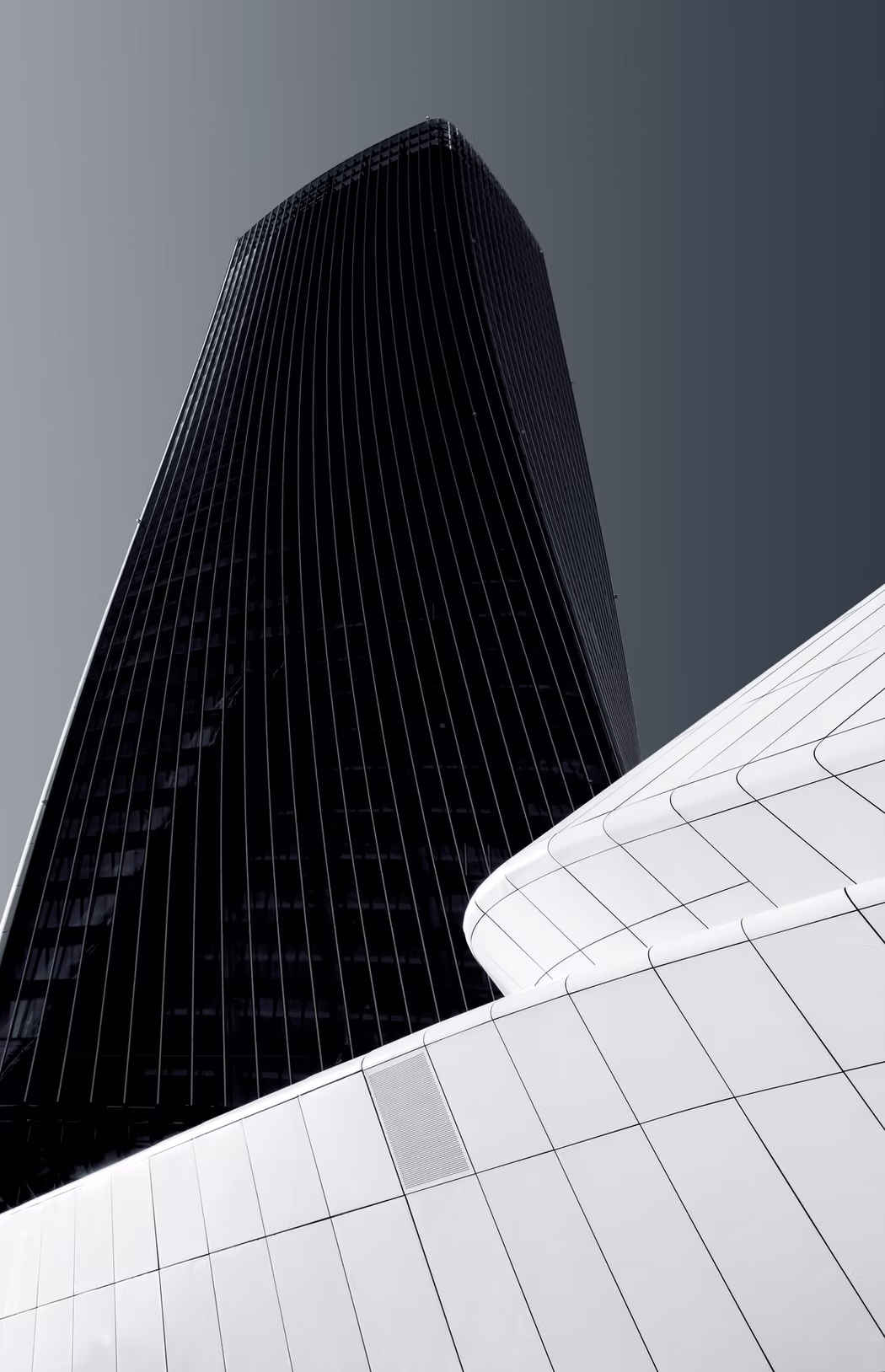 Tall black building