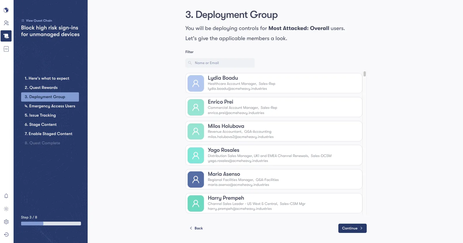 Apply to the ~4% of our knowledge workers that account for 80% of our risk.