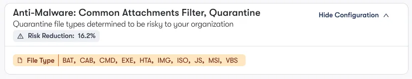Reach makes it easier for teams to prioritize attachment blocking decisions that best protect users and align with real-world threats