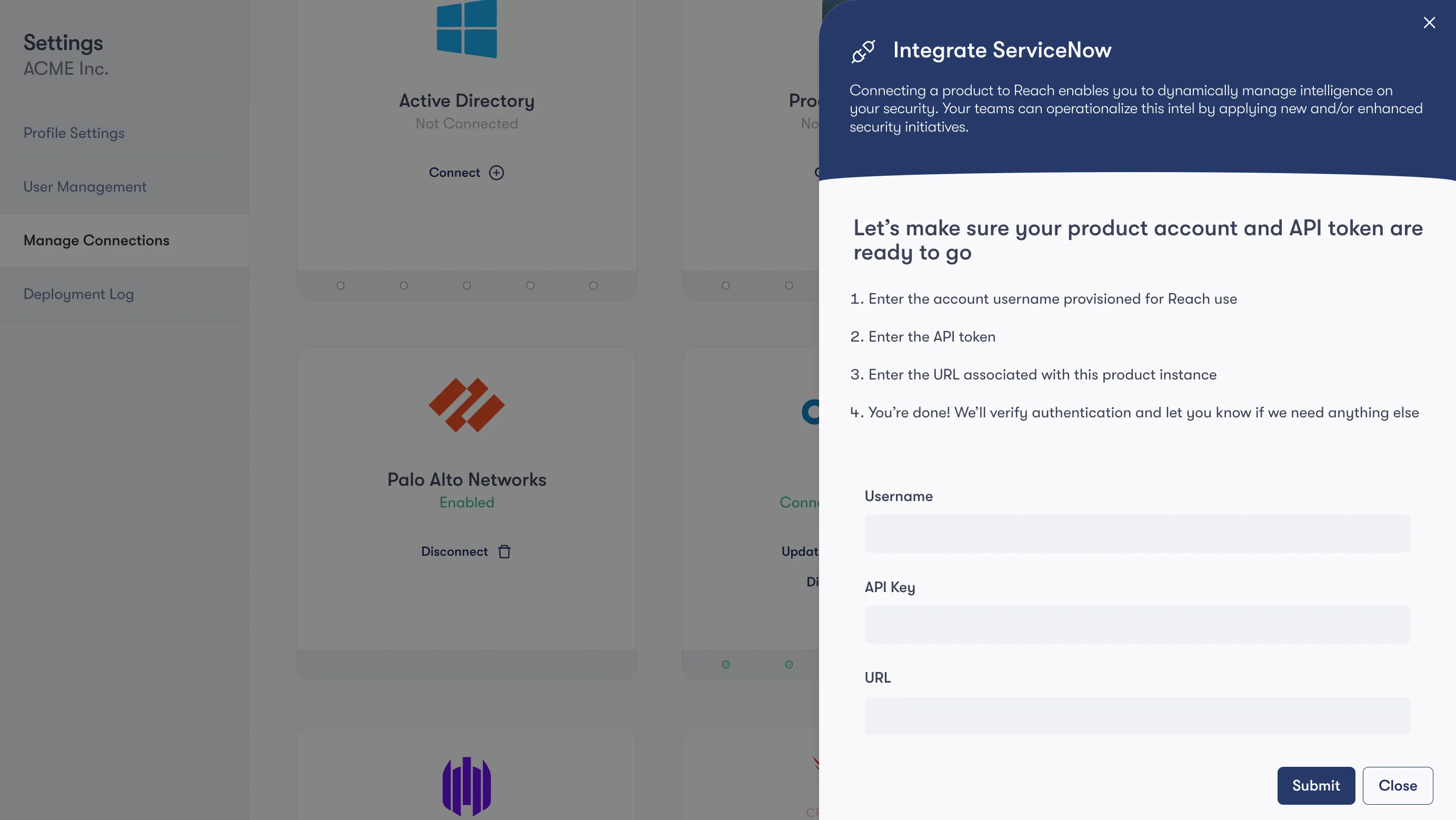 Integrate ServiceNow Form Popup