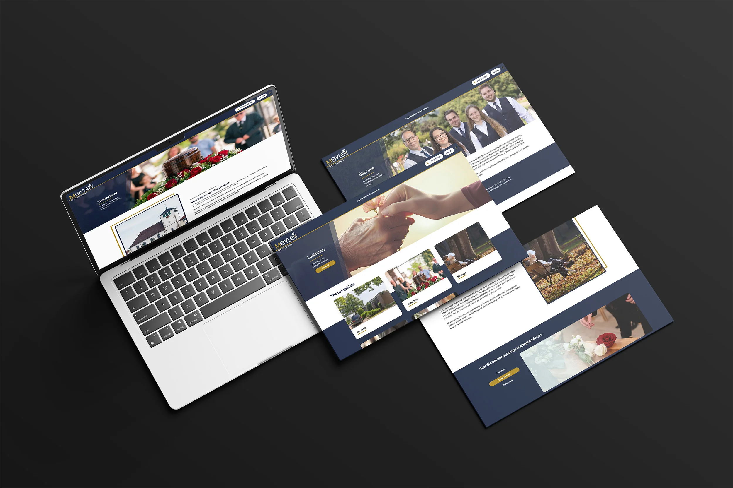 Meyle Bestattungen Corporate Design: Webdesign