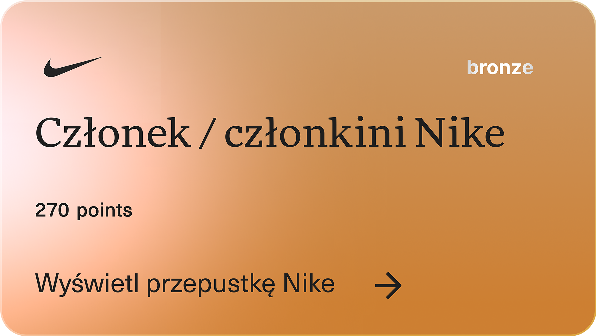 bronze member card