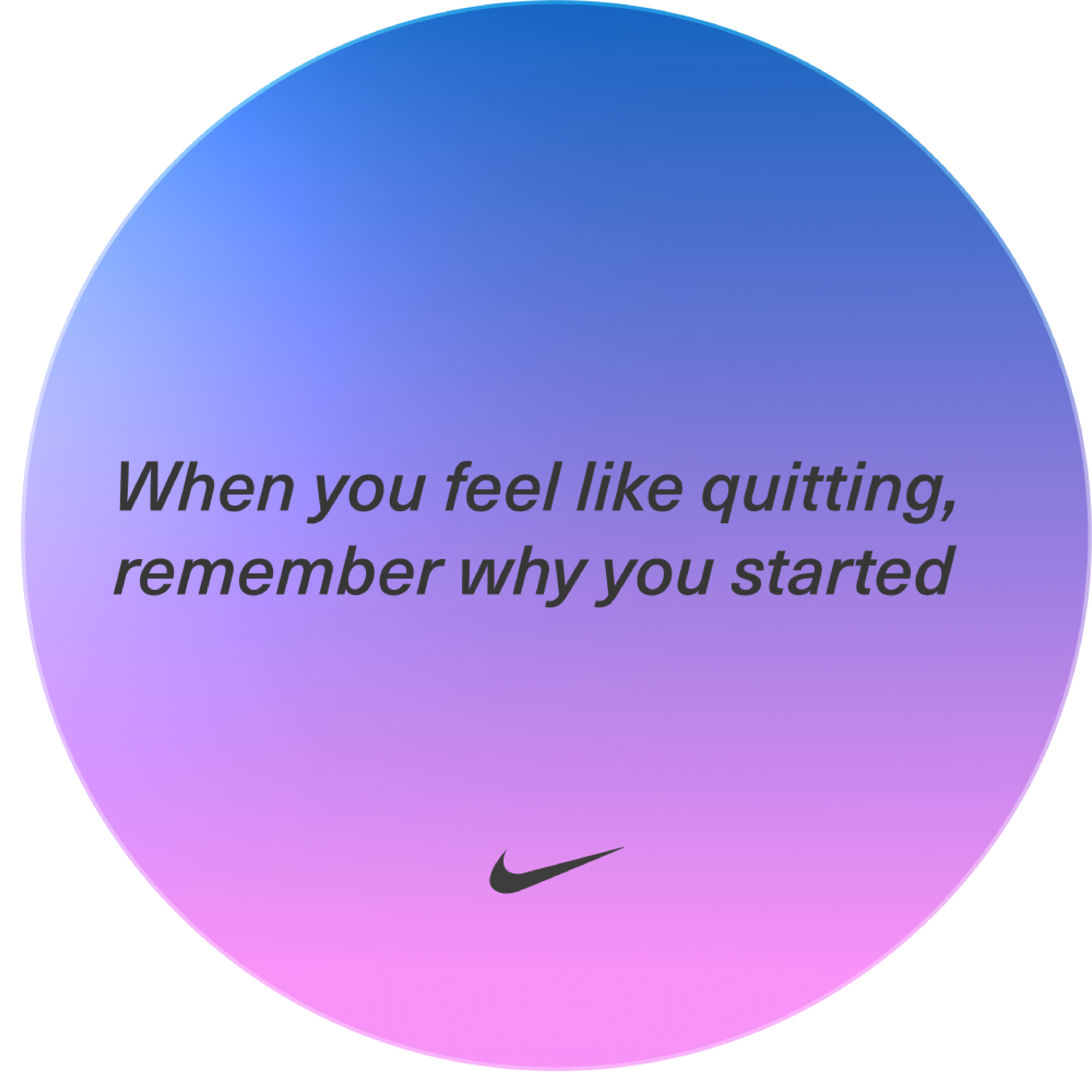 uplifting message in purple