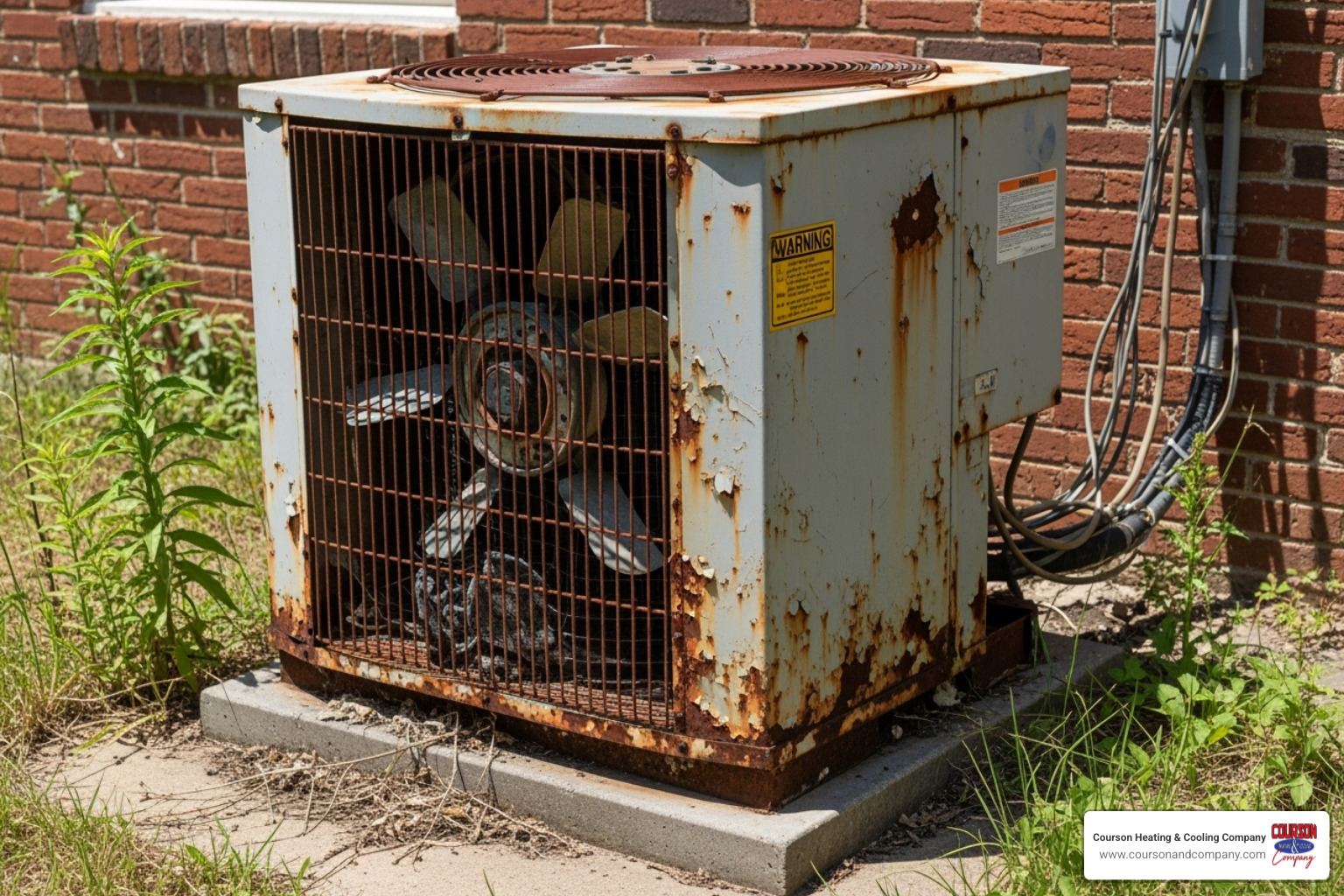 old, inefficient outdoor AC unit - heat pump installation riverview fl