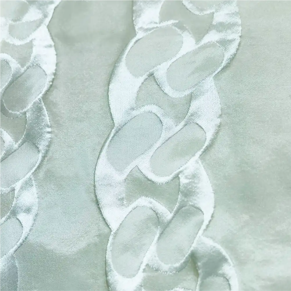 a white fabric with a pattern