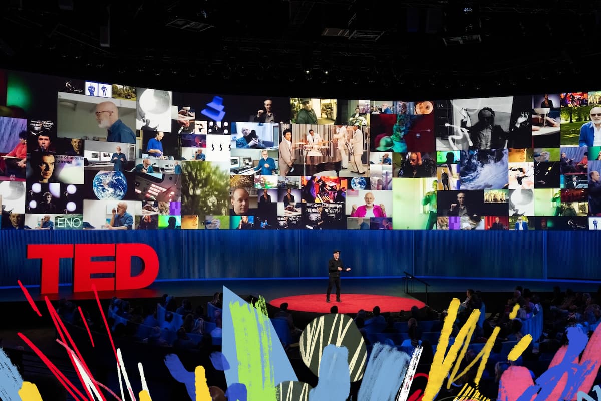 A speaker giving a TED Talk