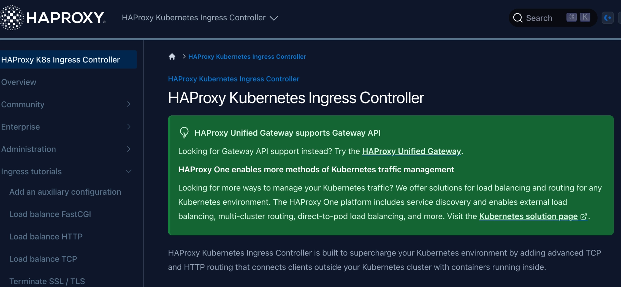 HAProxy Kubernetes Ingress Controller