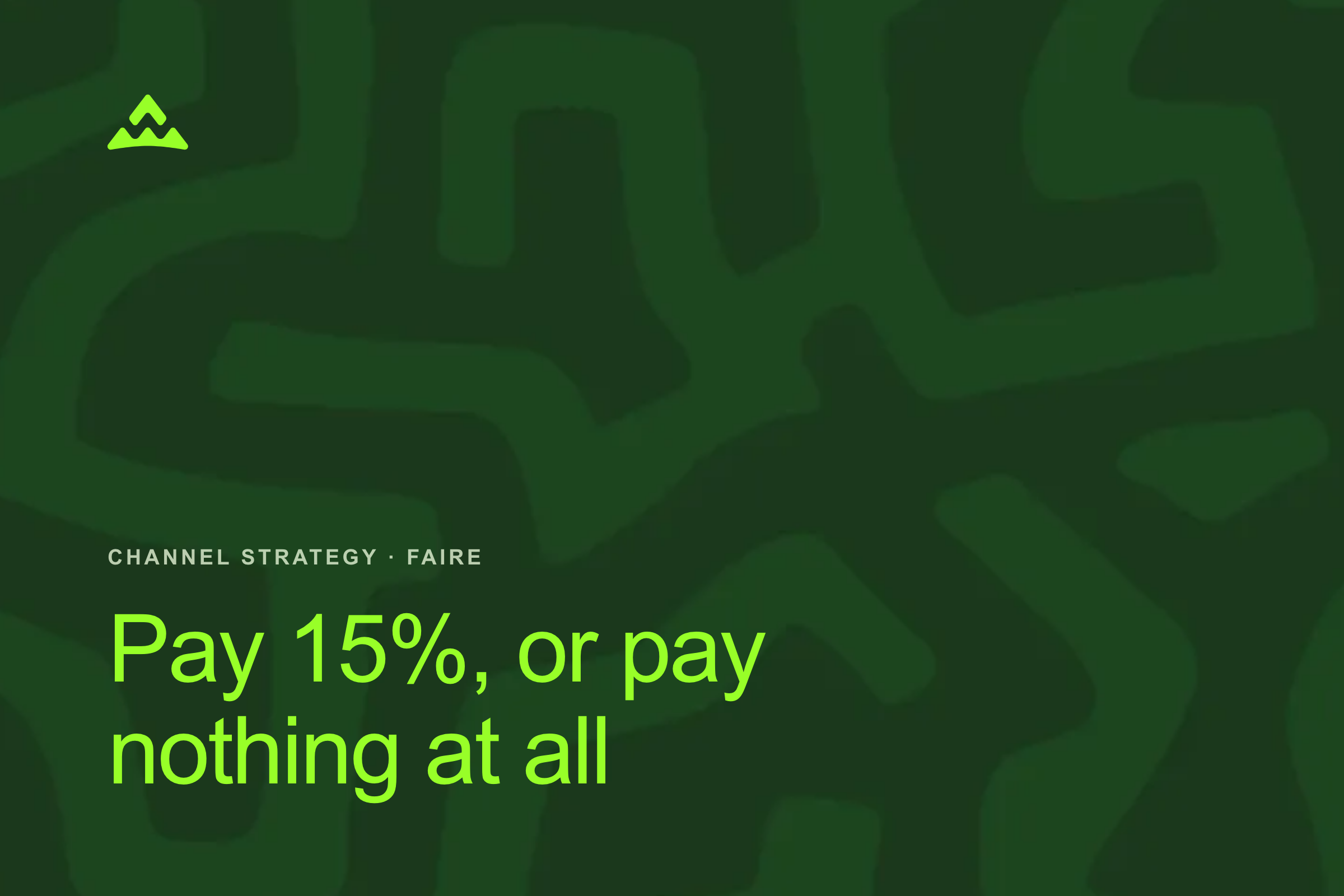 Faire Direct: The Difference Between Paying 15% and Paying Nothing