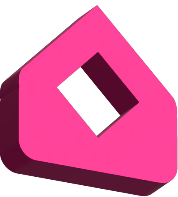 A stylized pink envelope icon with a diamond-shaped white space in the center, set against a light gray background, representing Spekit's SmartSend features.
