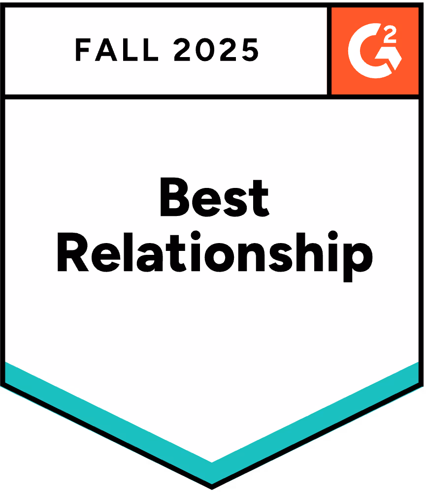 G2 Badge for Spring 2025 - Best Relationship