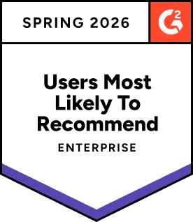 G2 Badge for Fall 2025 - Users Most Likely to Recommend Enterprise