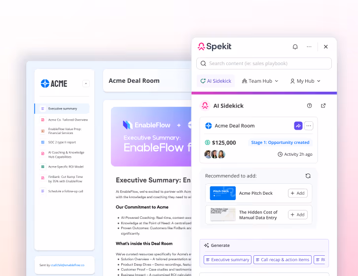 Personalized deal experience created through Sidekick