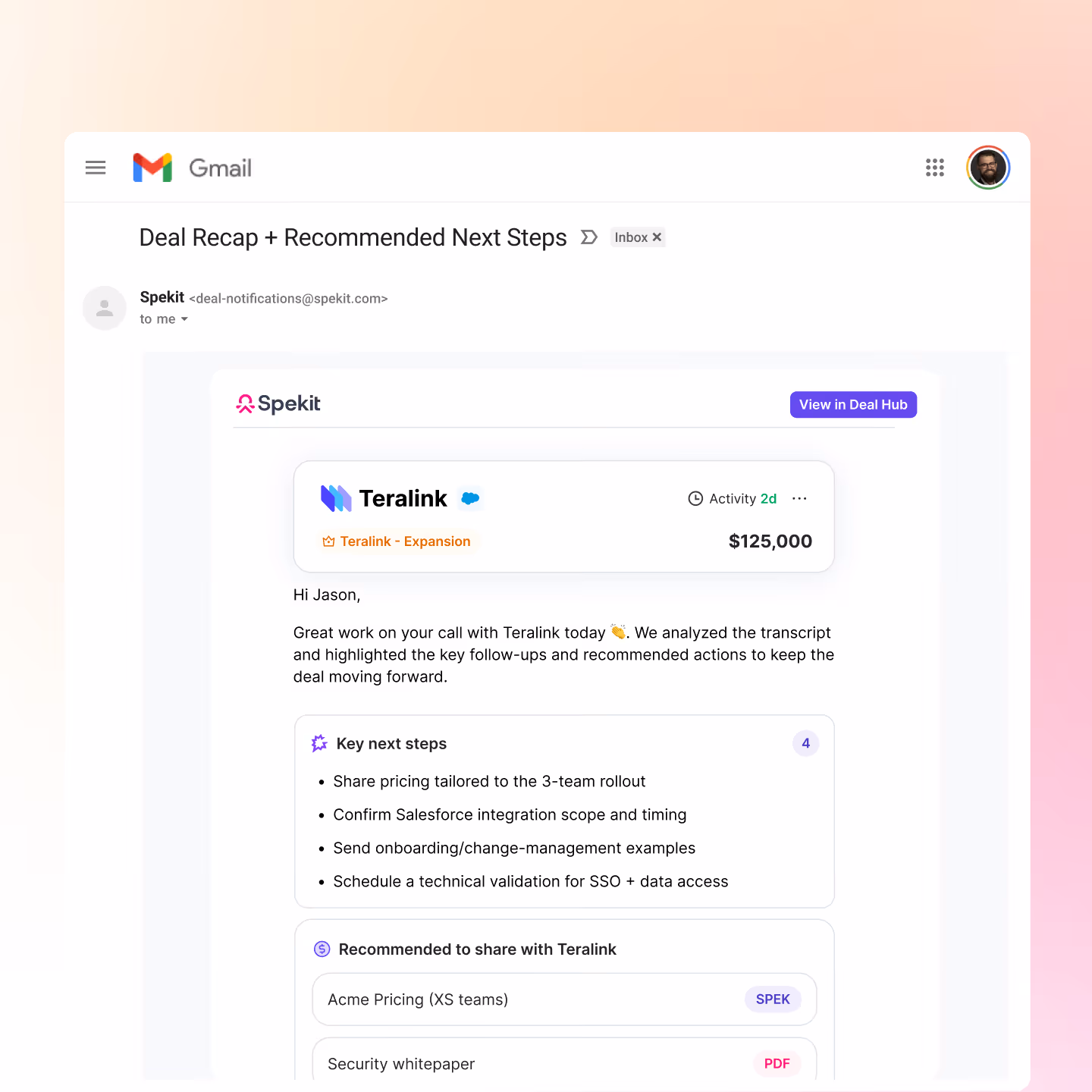 Complete buyer experience flow from content to engagement tracking