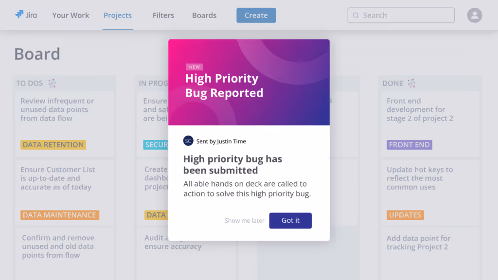 Notify your team in real-time of bugs and outages.