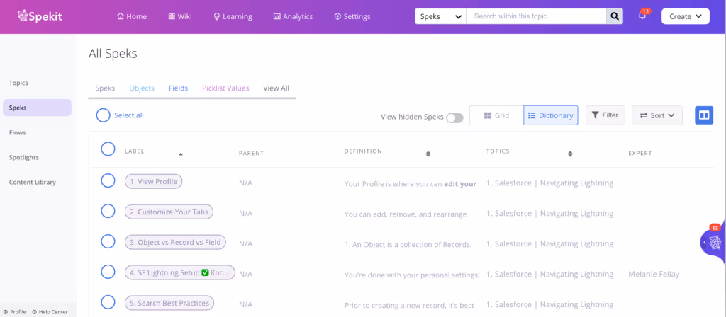 Select field and picklist values to import 