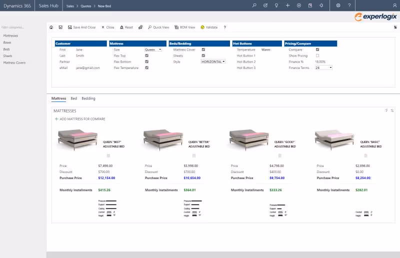 Experlogix CPQ in Microsoft Dynamics