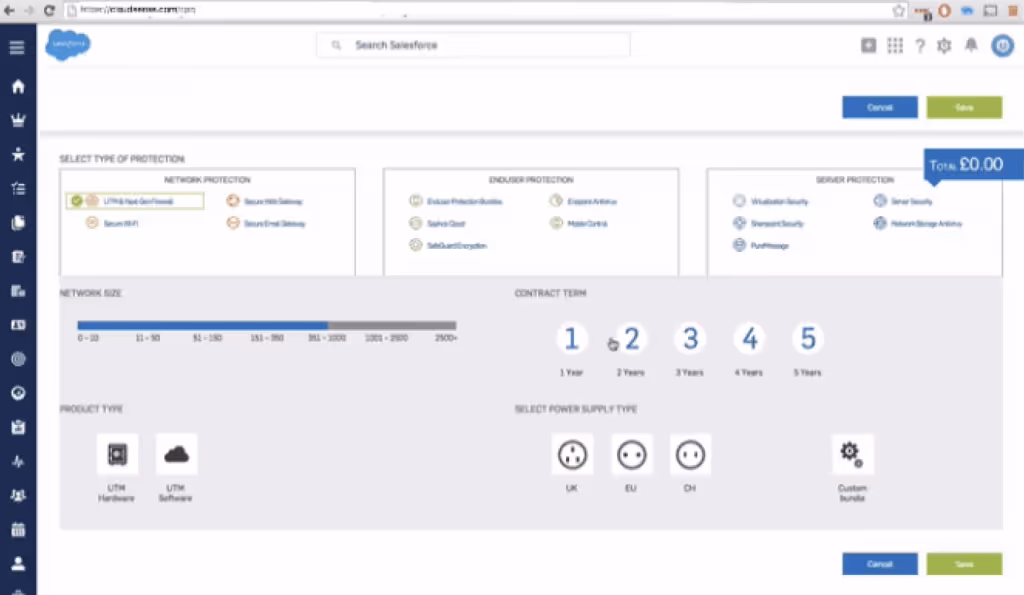 CloudSense CPQ UI