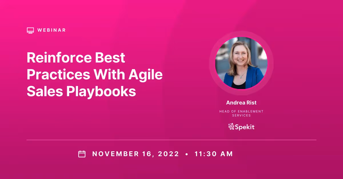 Reinforce Best Practices With Agile Sales Playbooks