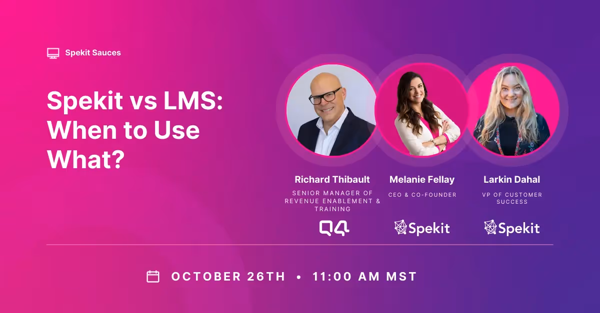 Spekit vs LMS - when to use what?