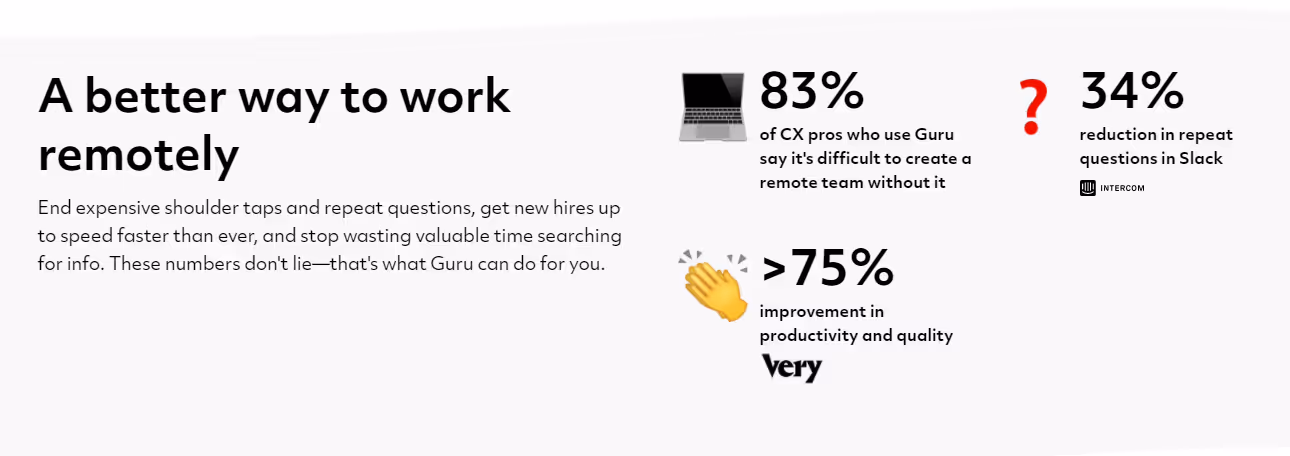 Guru screen shot Employee Onboarding Platforms