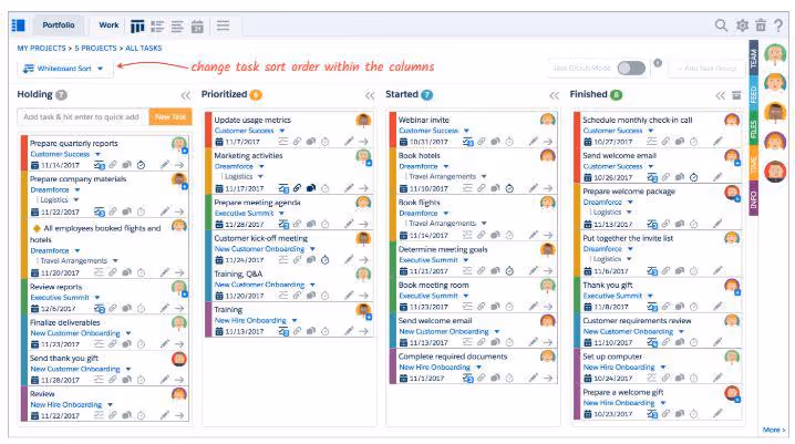 TaskRay Salesforce Drag and Drop