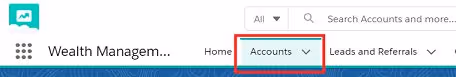 Accounts in Financial Services Cloud 