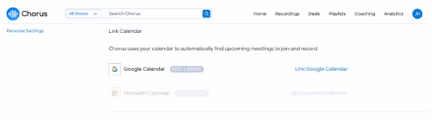 Sync your calendar with Chorus Software