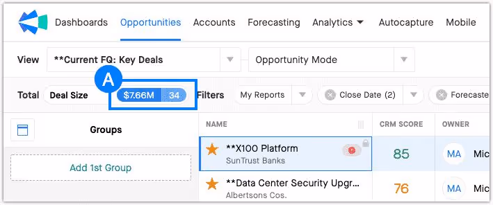 Clari Salesforce Filters