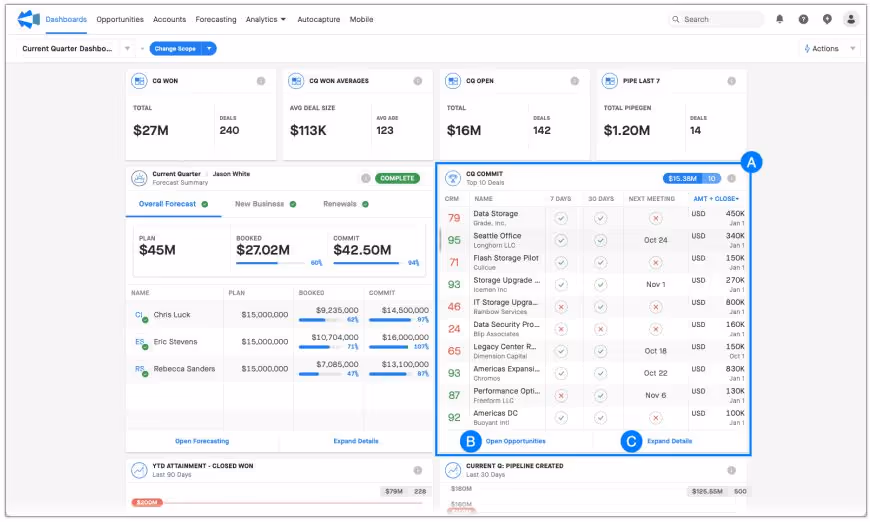 Clari Salesforce Widget