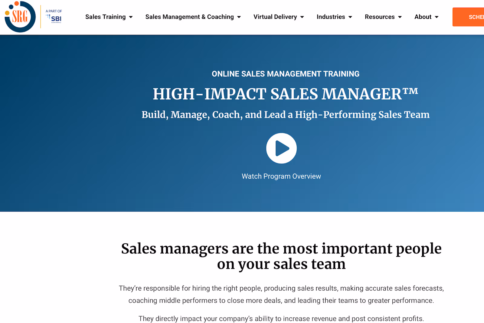 Sales Readiness Group page