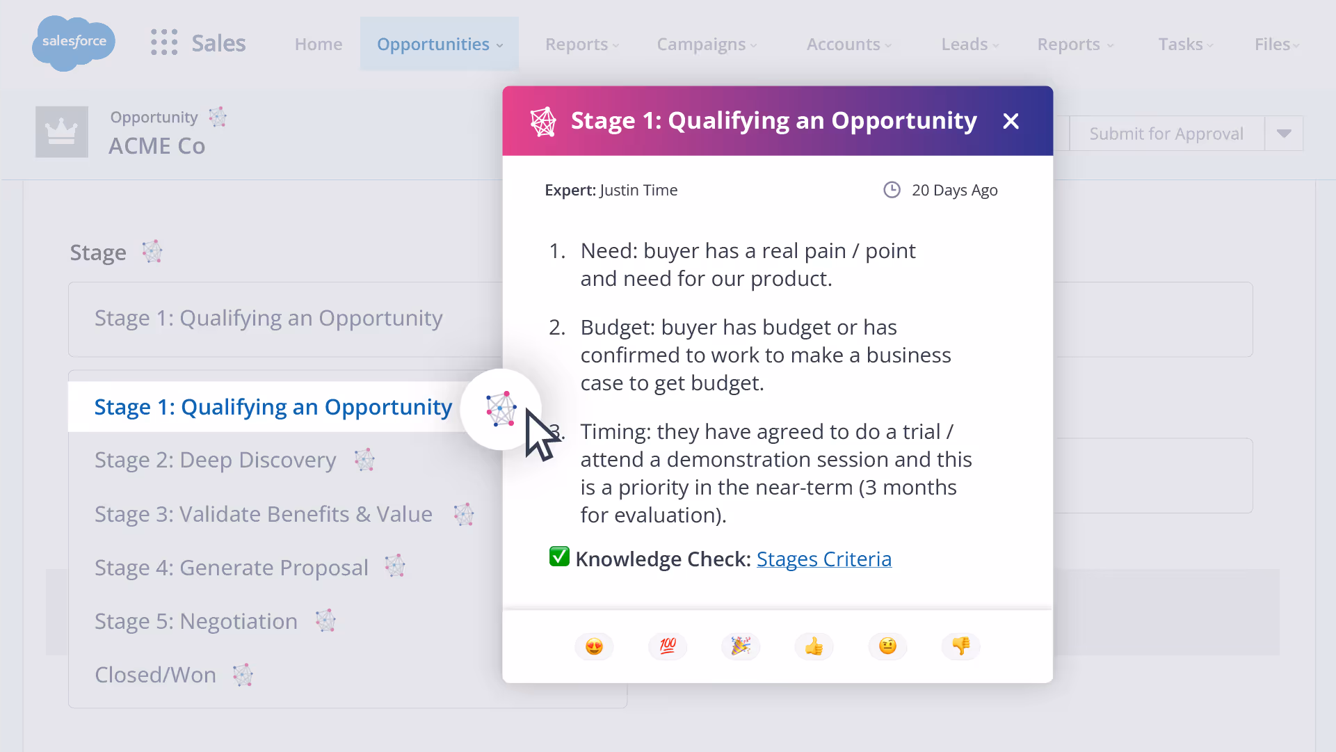 Embedded Content for Sales