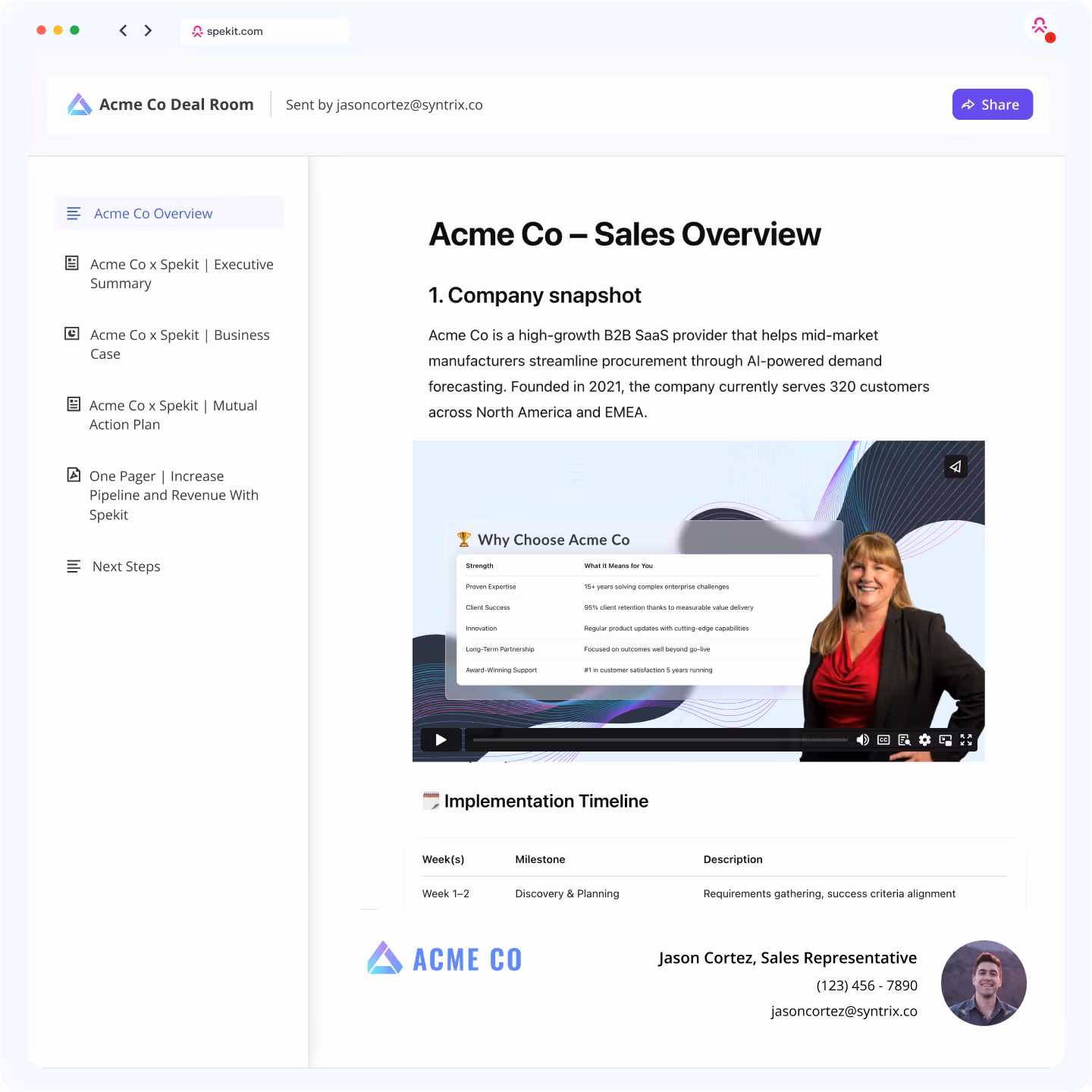 Deal Room Enablement